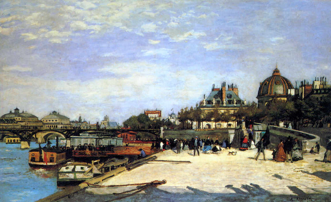 The Pont des Arts and the Institut de France - Pierre-Auguste Renoir painting on canvas